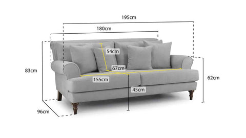 Summer Fullback Sofa 3 Seater