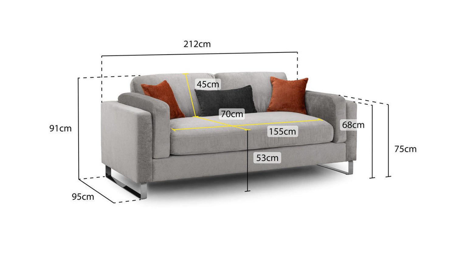 Kingston Fullback Sofa 3 Seater