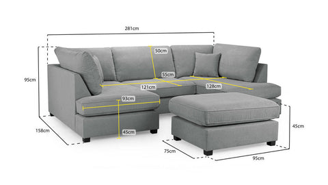 Carnaby Fullback Sofa U Shape