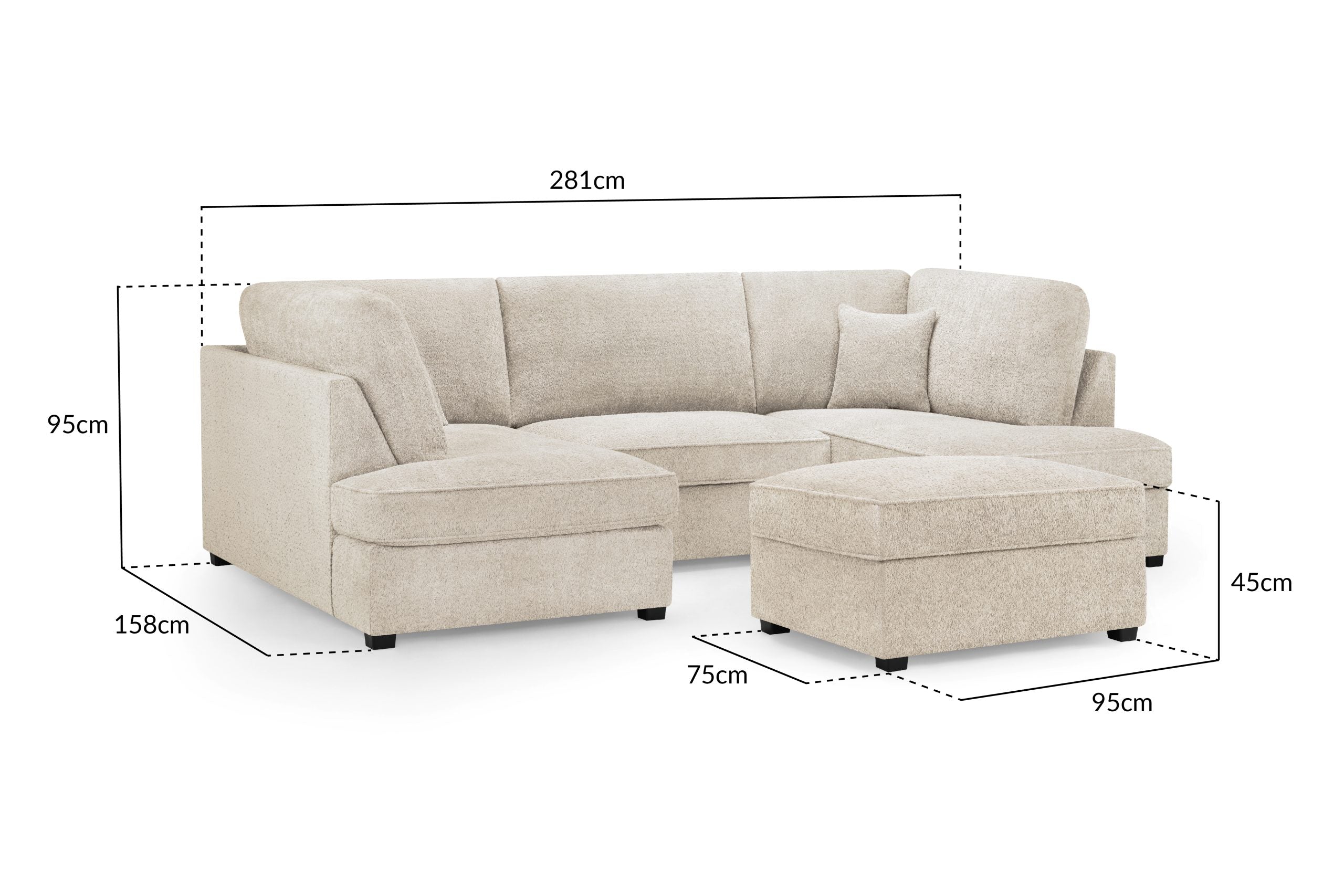 Carnaby Fullback Sofa U Shape