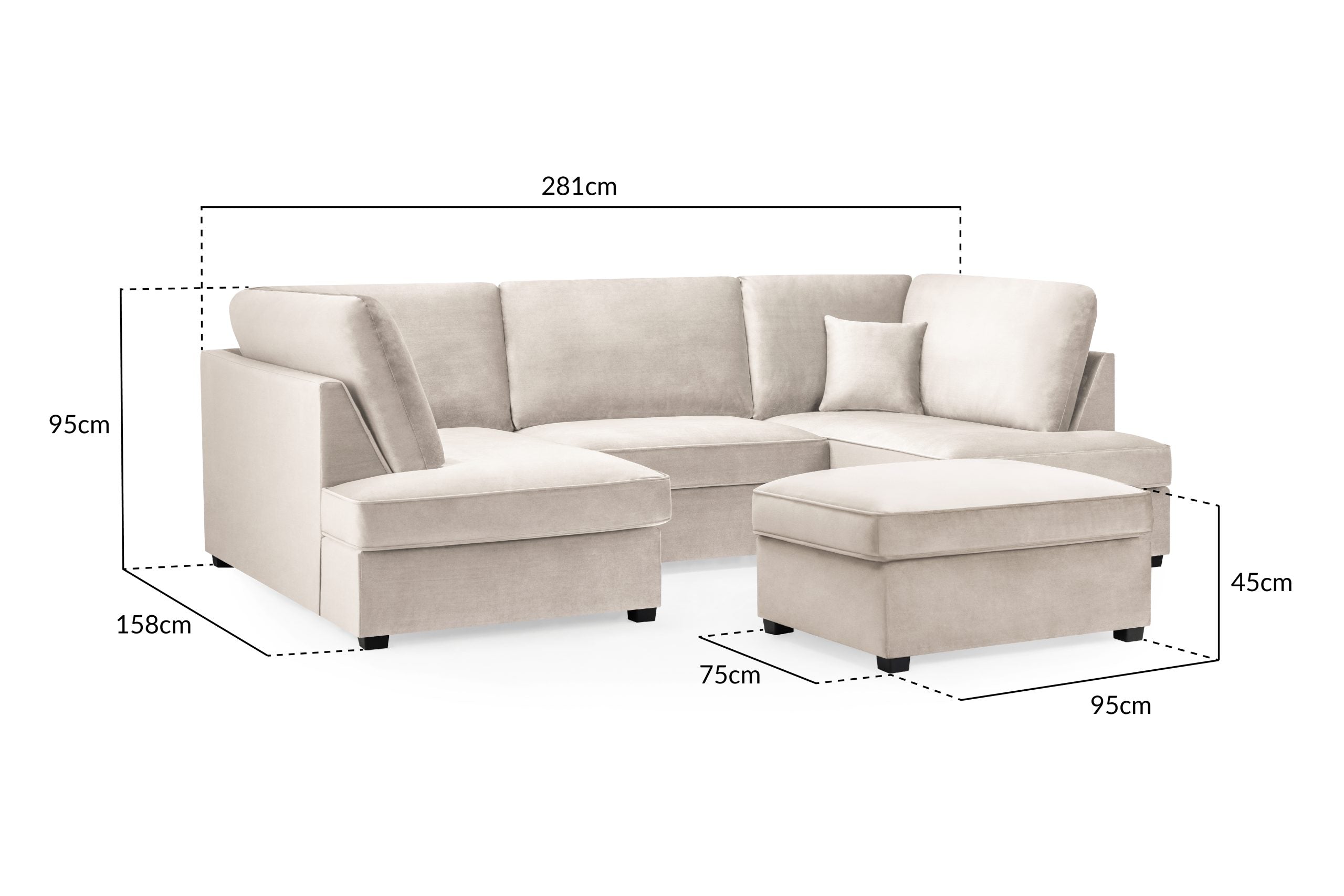 Carnaby Fullback Sofa U Shape