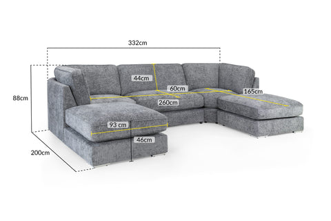 Esma Fullback Sofa U Shape