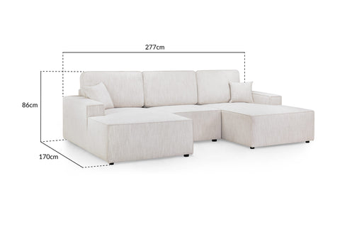 Leo Cinema Fullback Sofa U Shape