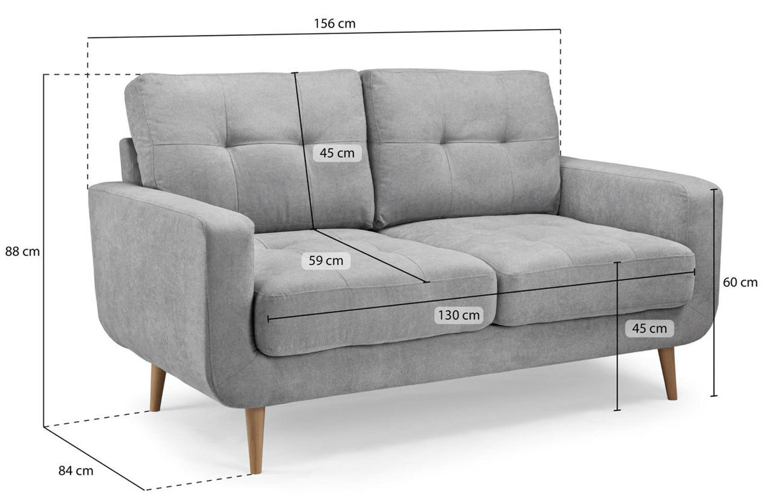 Aurora Fullback Sofa 2 Seater