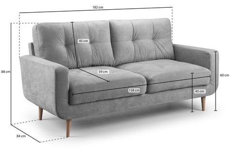 Aurora Fullback Sofa 3 Seater