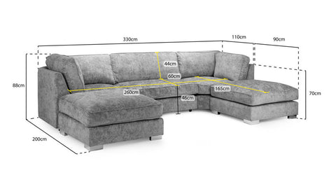 Bishop Fullback Sofa U Shape