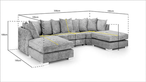 Bishop Scatterback Sofa U Shape