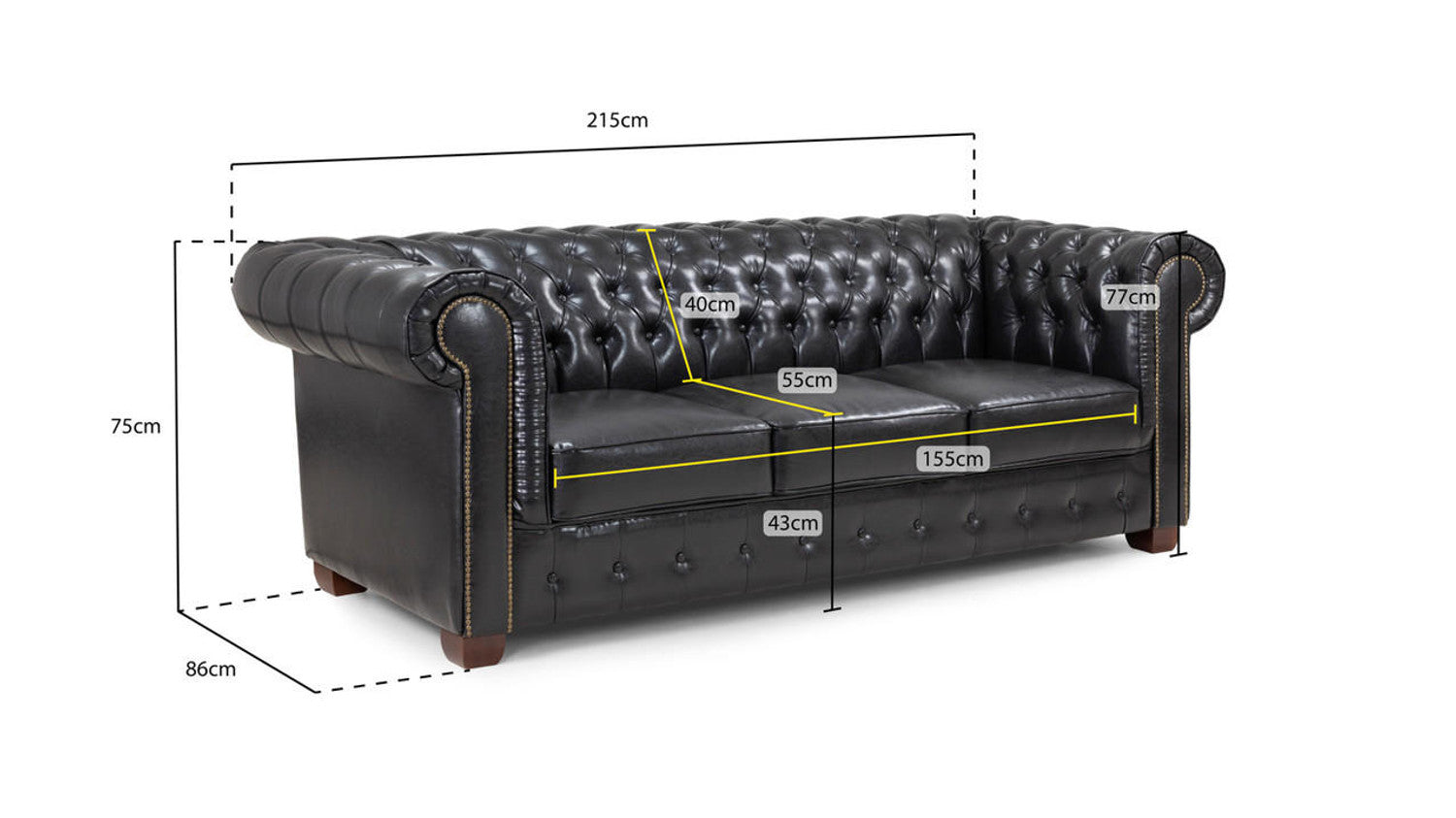 Chesterfield Sofa 3 Seater