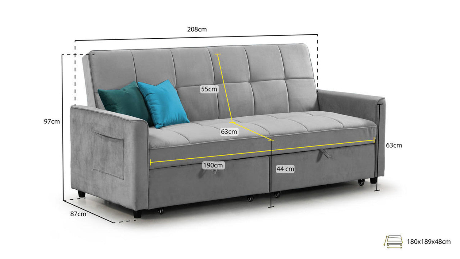 Elegance Sofa Bed 3 Seater