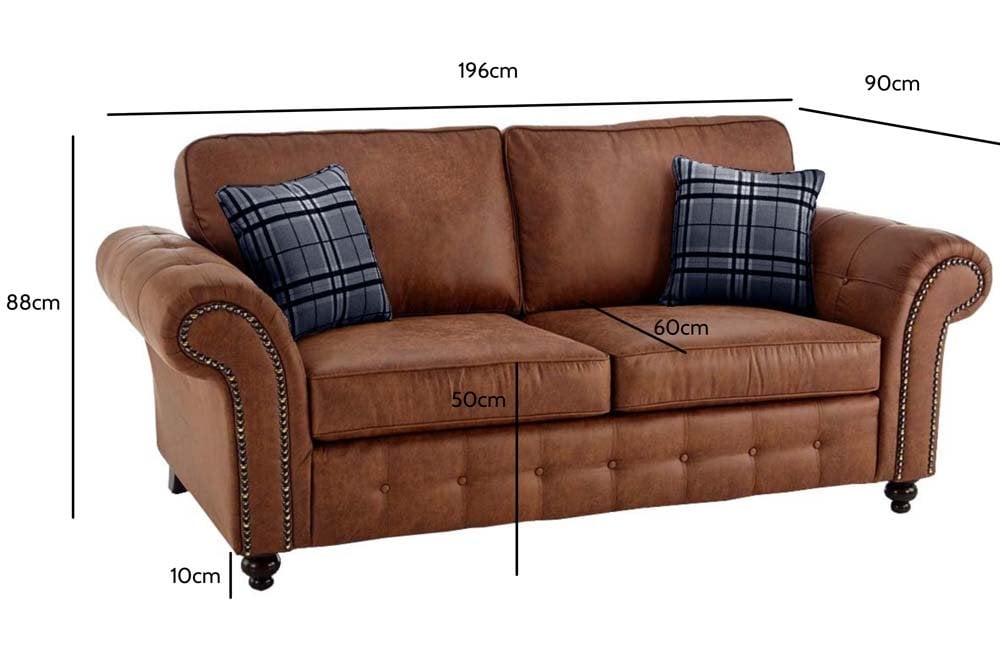 Oakland Fullback Sofa 3 Seater