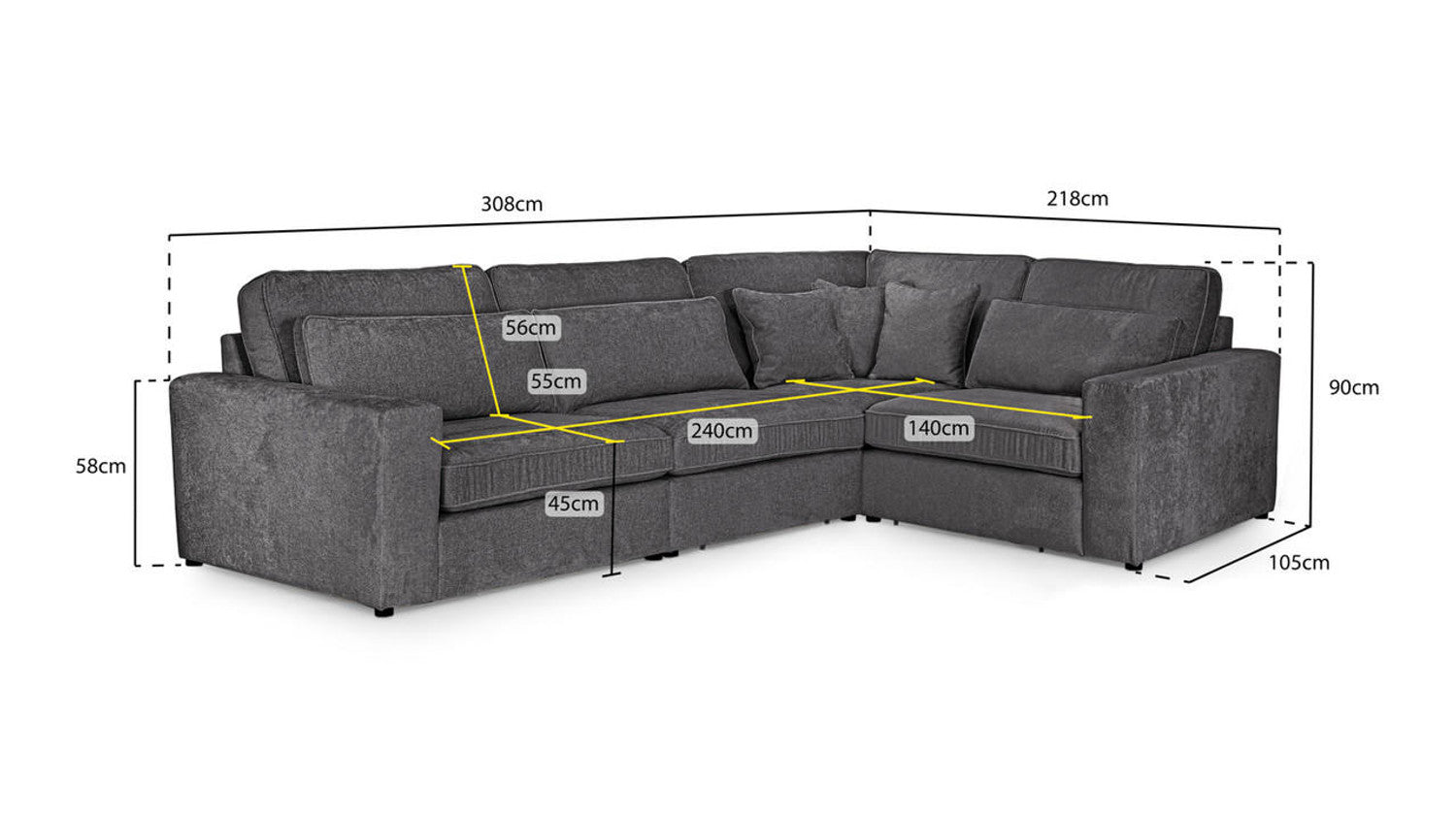 Kiana Modular Sofa Right Corner