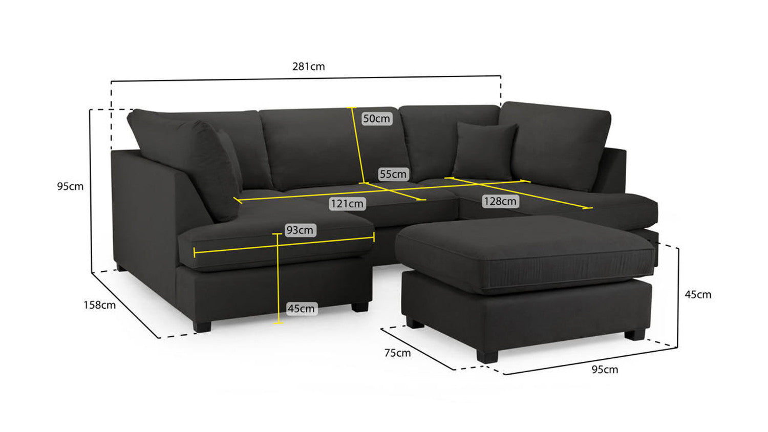 Carnaby Fullback Sofa U Shape