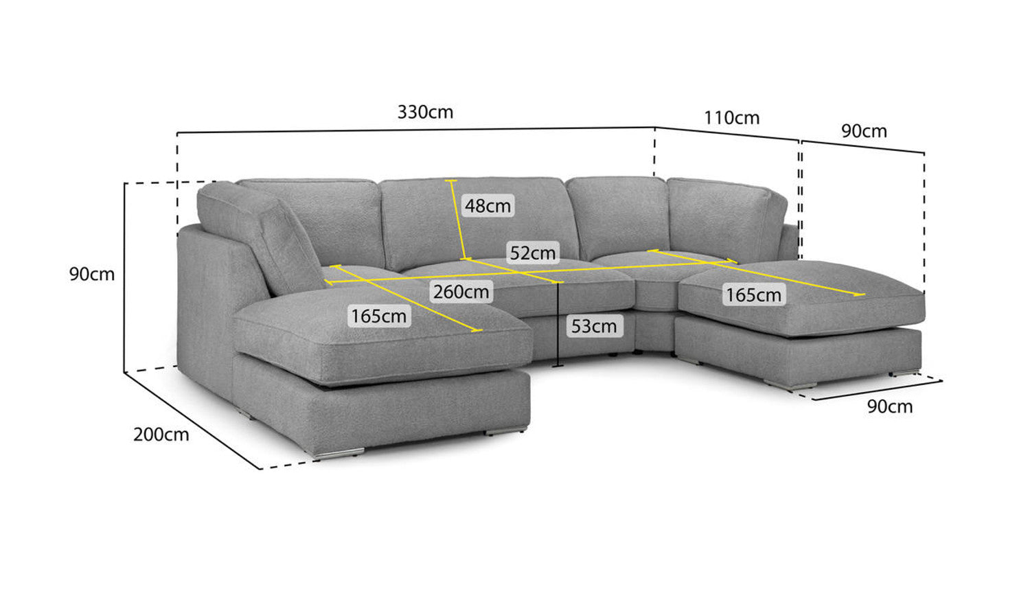 Inga Fullback Sofa U Shape