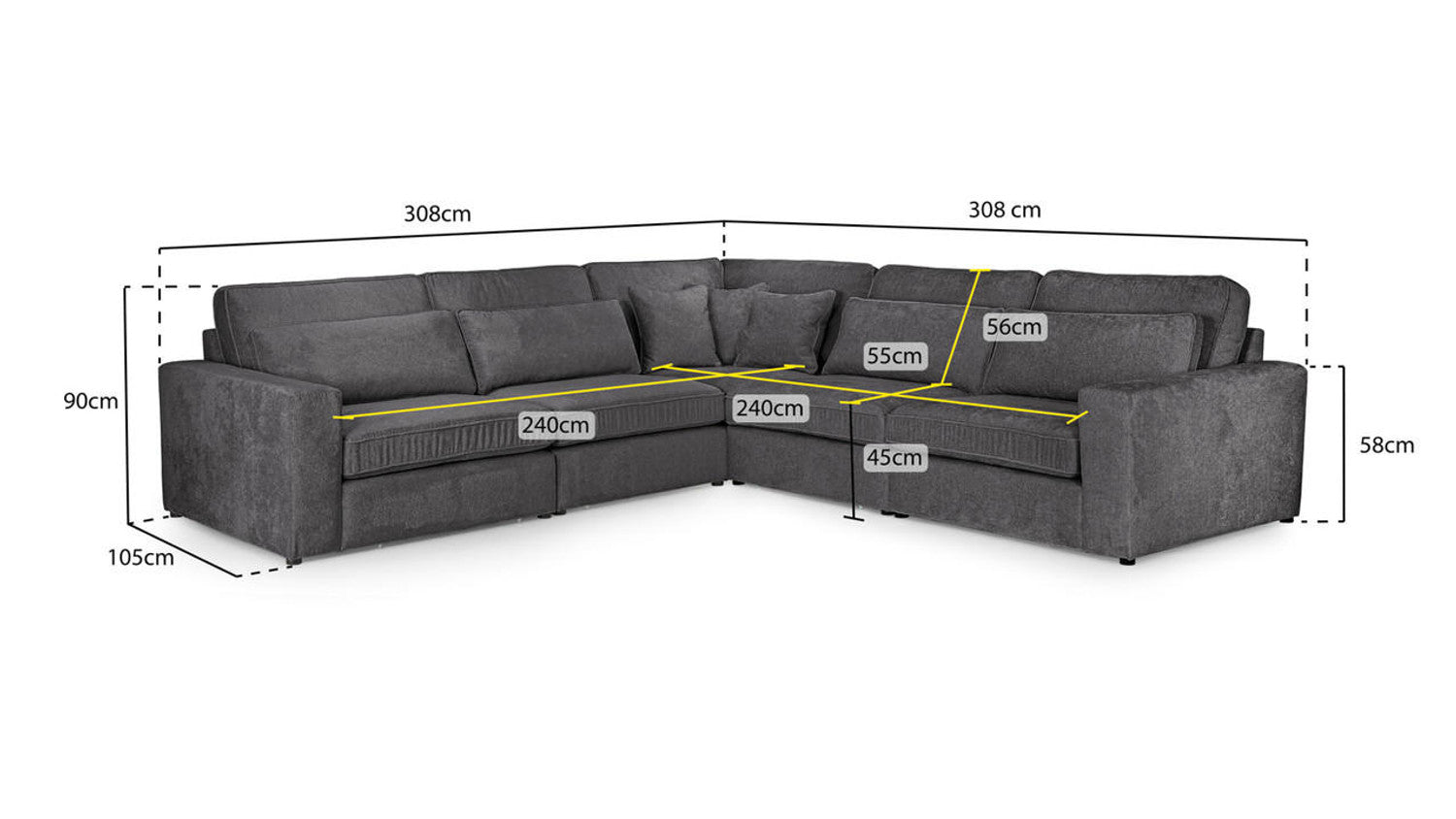 Kiana Modular Sofa Large Corner