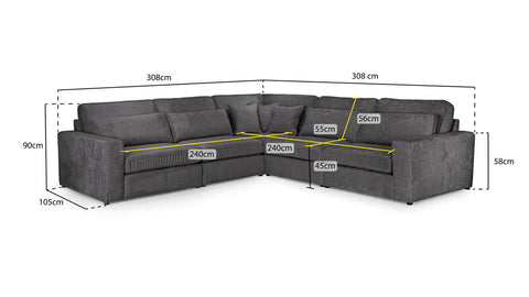 Kiana Modular Sofa Large Corner