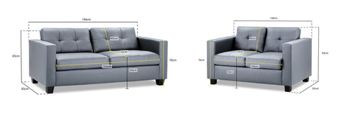 Jerry Fullback Sofa 3+2