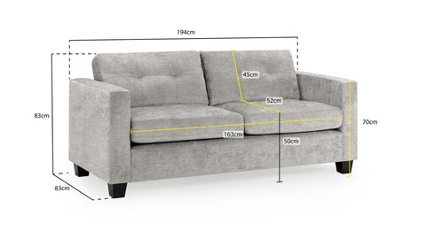 Jerry Fullback Sofa 3 Seater