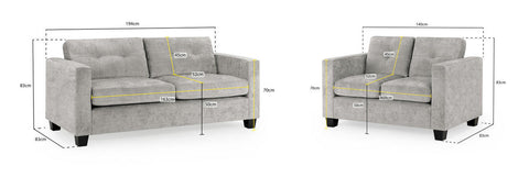 Jerry Fullback Sofa 3+2