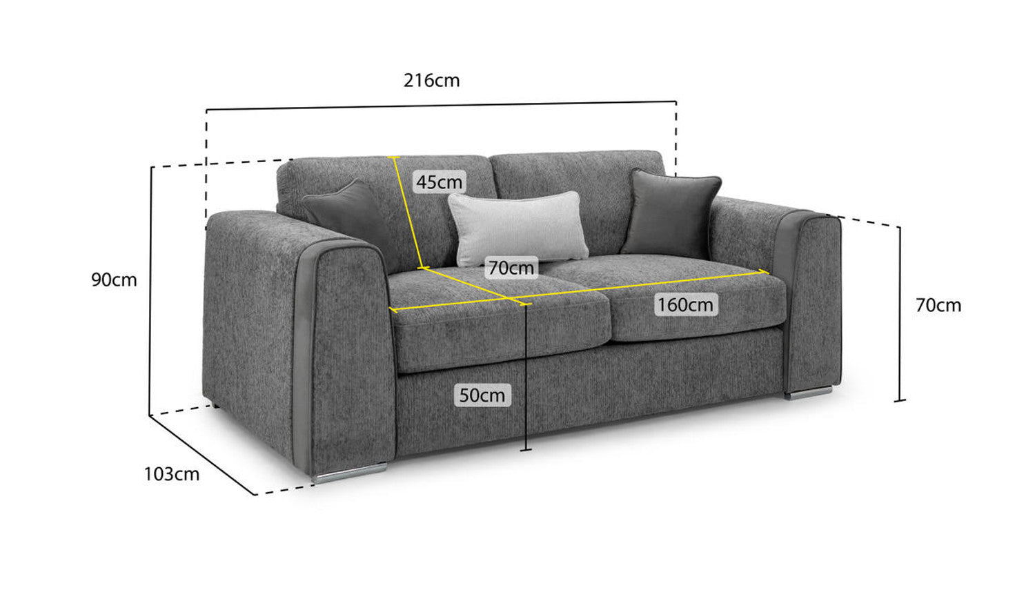 Naples Fullback Sofa 3 Seater