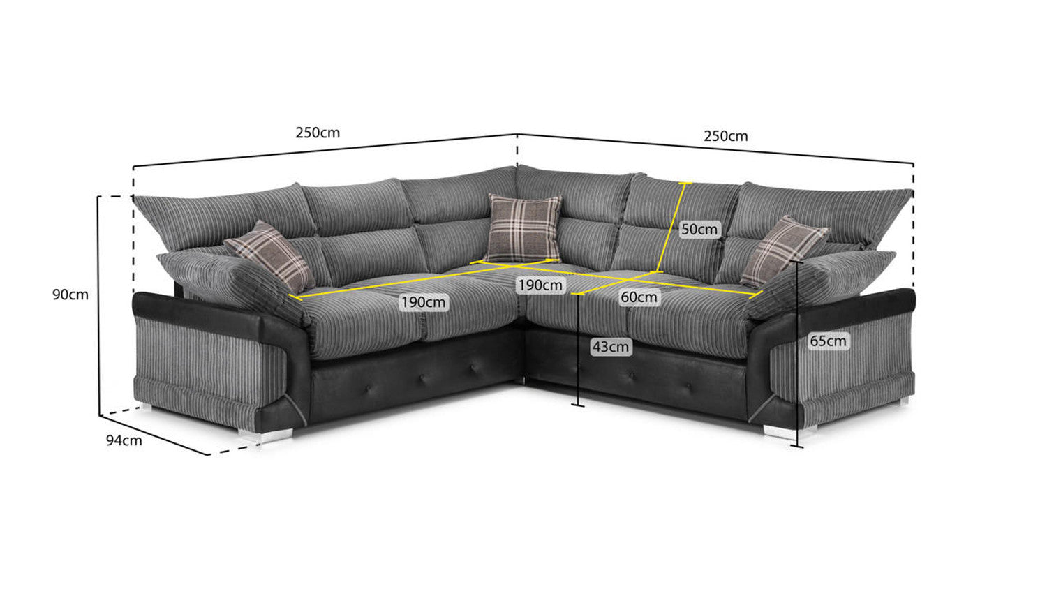 Logan Fullback Sofa Large Corner