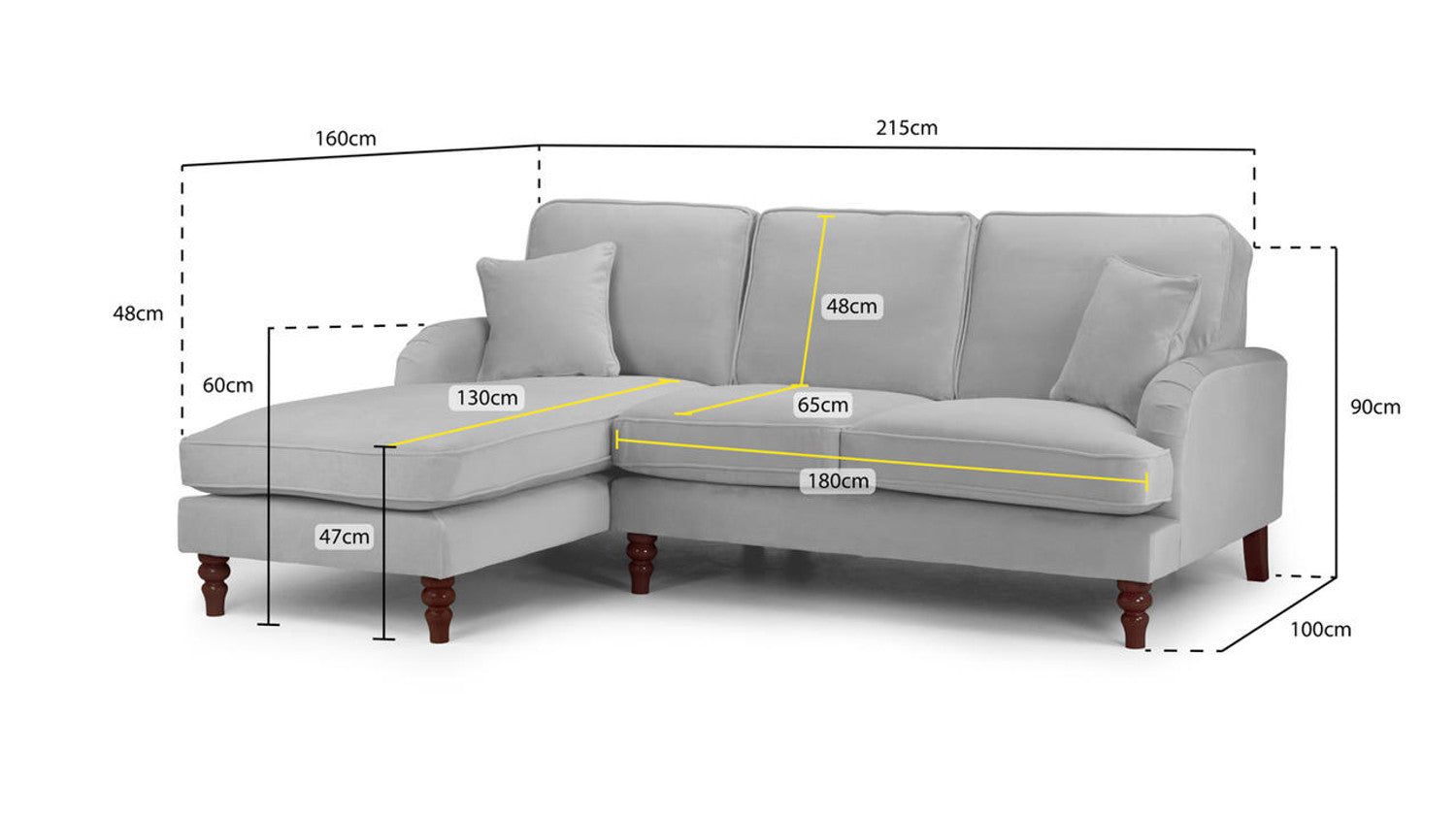 Rupert Fullback Sofa Left Corner