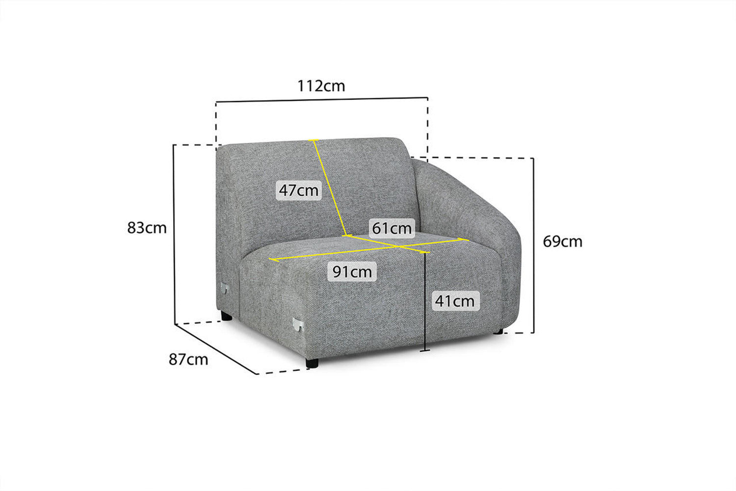 Tucano Modular Sofa Right Hand Arm Piece