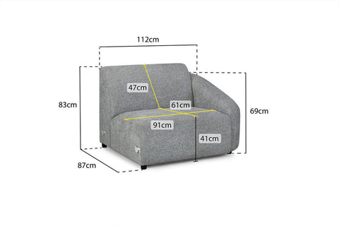 Tucano Modular Sofa Right Hand Arm Piece