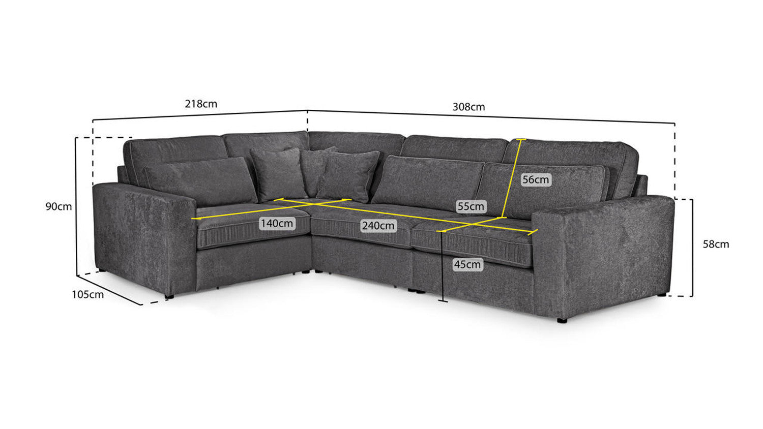 Kiana Modular Sofa Left Corner