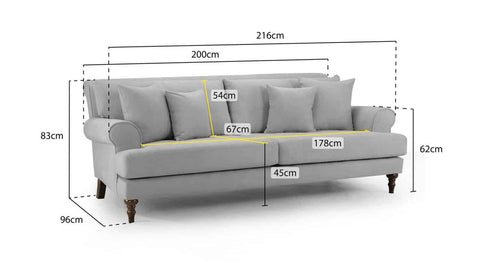 Summer Fullback Sofa 4 Seater