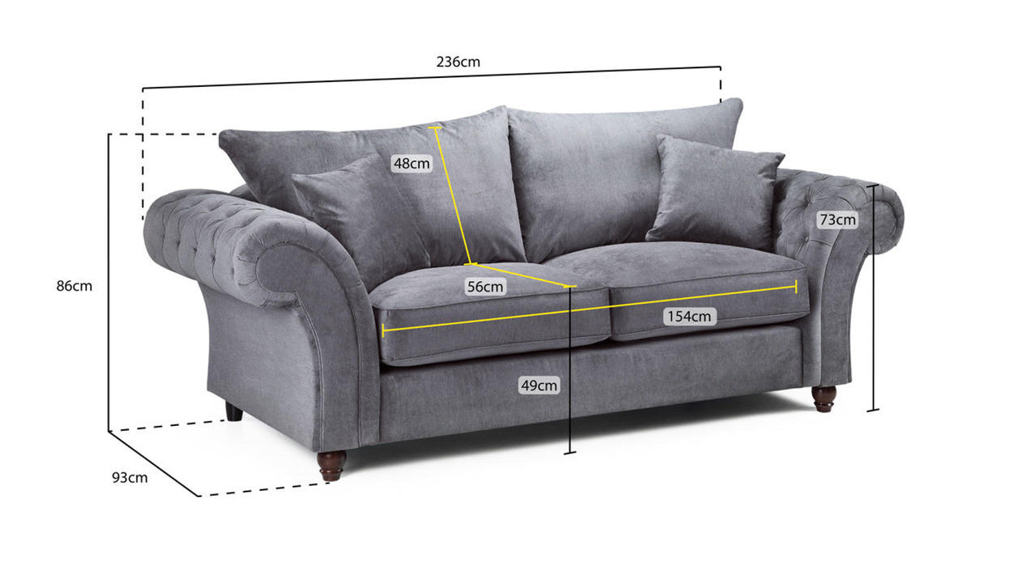 Windsor Fullback Sofa 3 Seater