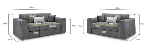 Naples Fullback Sofa 3+2