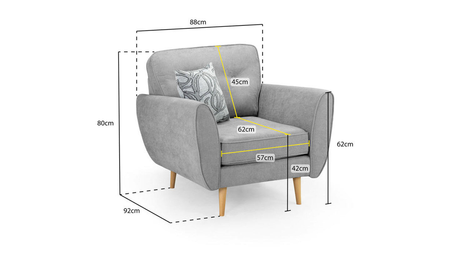 Zinc Fullback Armchair